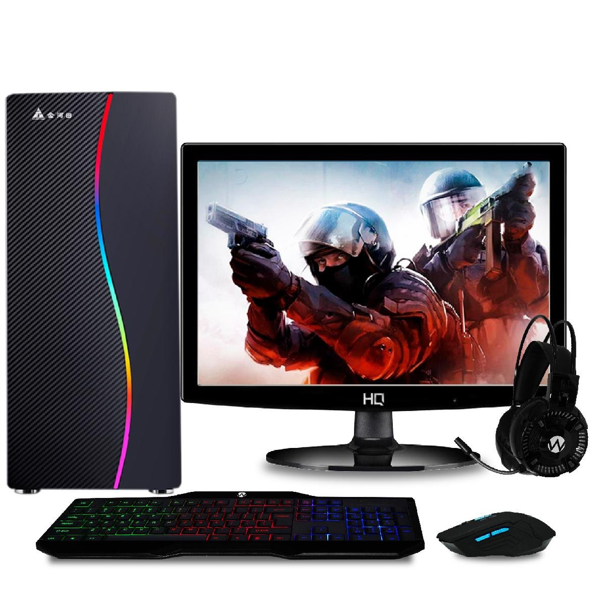 Computador Gamer Completo com Monitor LED Intel Core i5 8GB HD 500GB (Nvidia Geforce GT) Kit gamer com mousepad EasyPC Light\n Menor preço em Computador Gamer Completo com Monitor LED Intel Core i5 8GB HD 500GB (Nvidia Geforce GT) Kit gamer com mousepad EasyPC Light\n